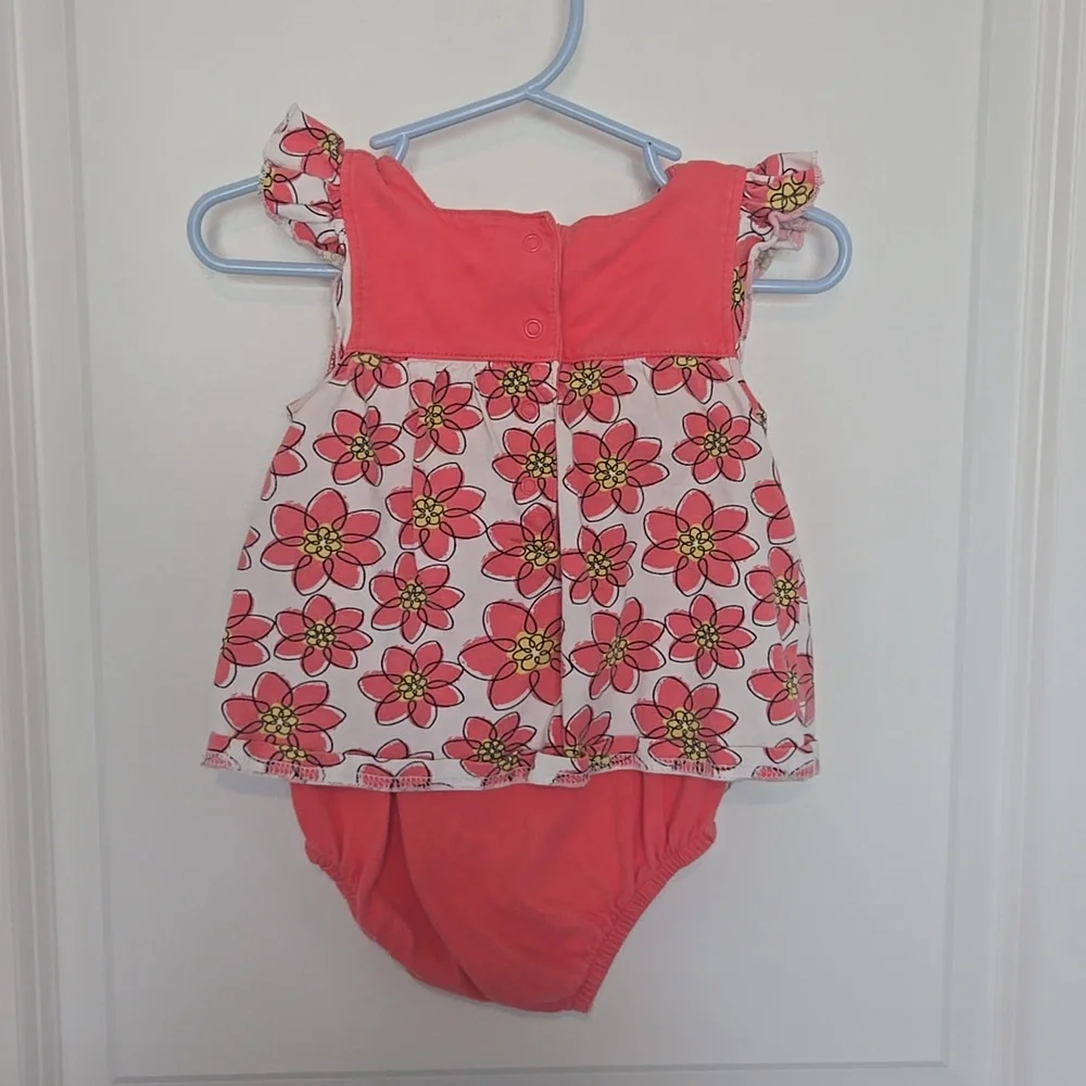 Koala Kids Pink and Yellow Oneaie Dress